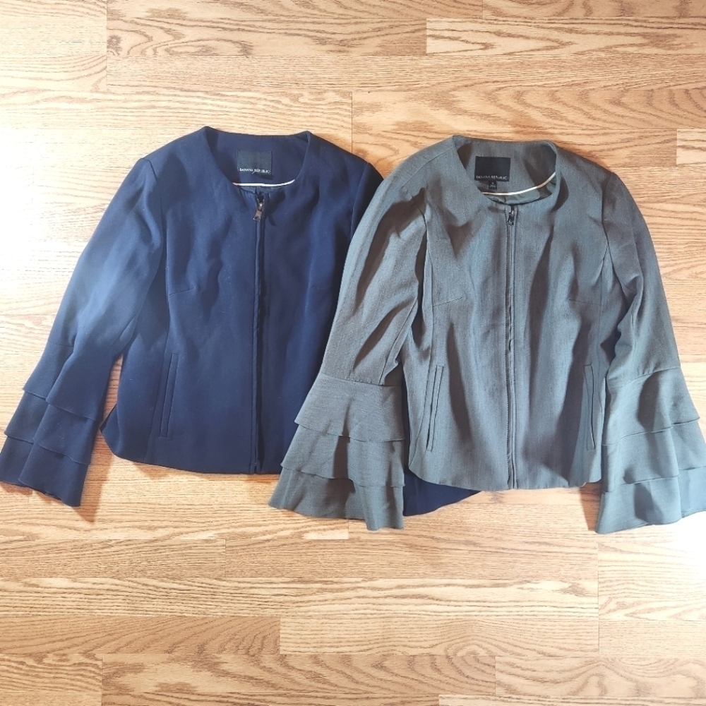 EUC Banana Republic Women's Jackets with Ruffle Sleeves, Size 6